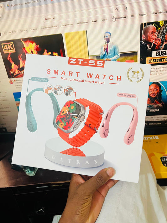 Ventilateur à cou avec Smart Watch — Fraîcheur