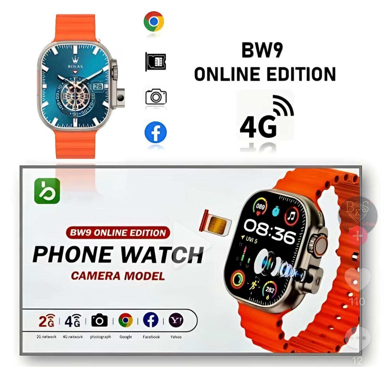 Smart Watch Avec Puce ET Caméra