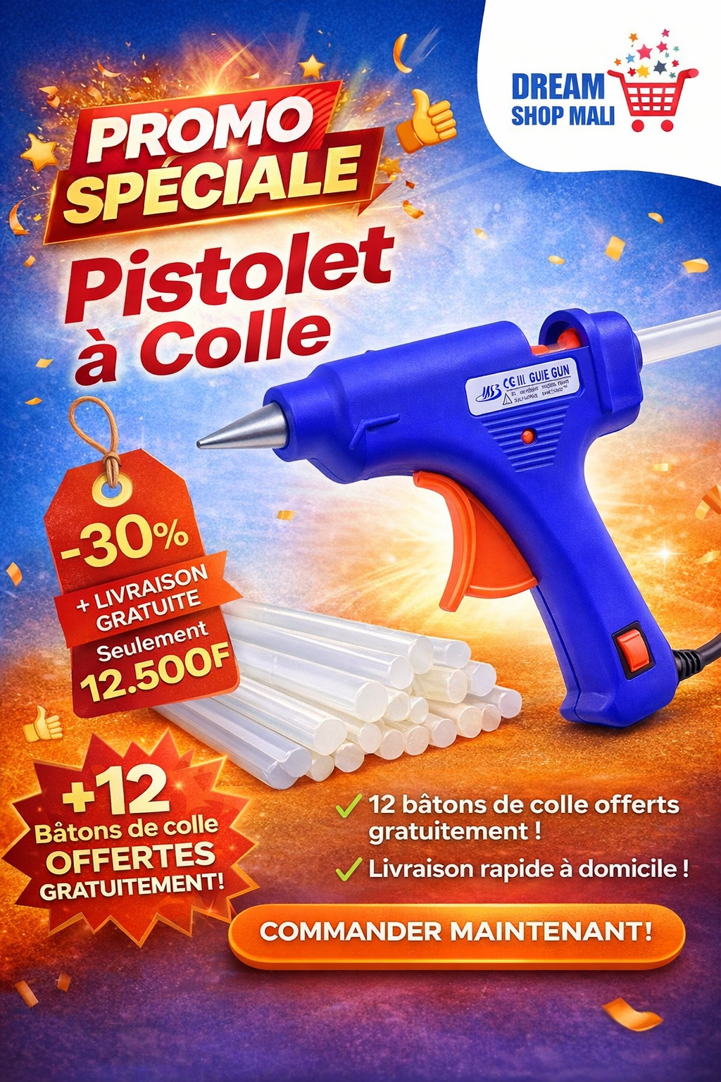 PISTOLET A COLLE